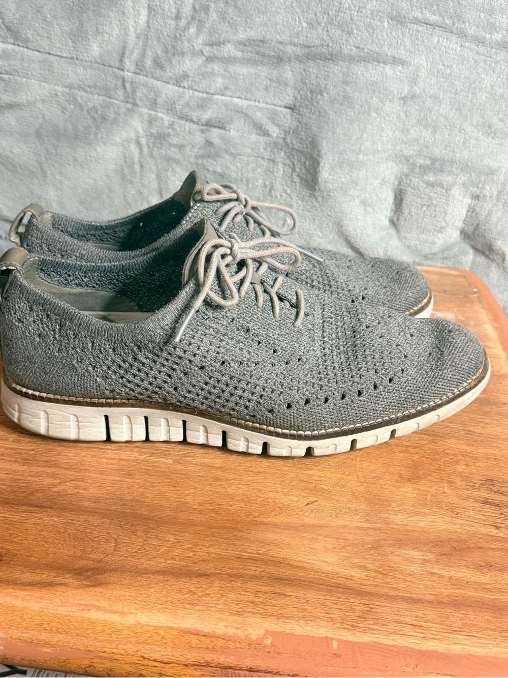 Cole Haan Zero Men's Knit Lace-Up Casual Shoes in Gray